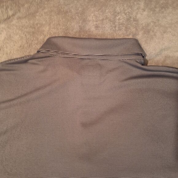 ⛳Callaway Opti-Dri Gray Golf Short Sleeve Logo Men Polo Shirt XL Pin Striped - Picture 11 of 12